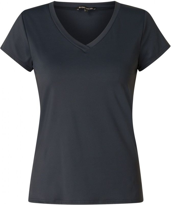 Base Level - T-shirt - Donkerblauw - V-hals