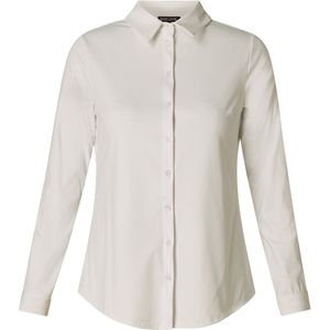 Base Level - Blouse TAMARA - Wit - Lange Mouwen - Met Stretch en Knoopsluiting
