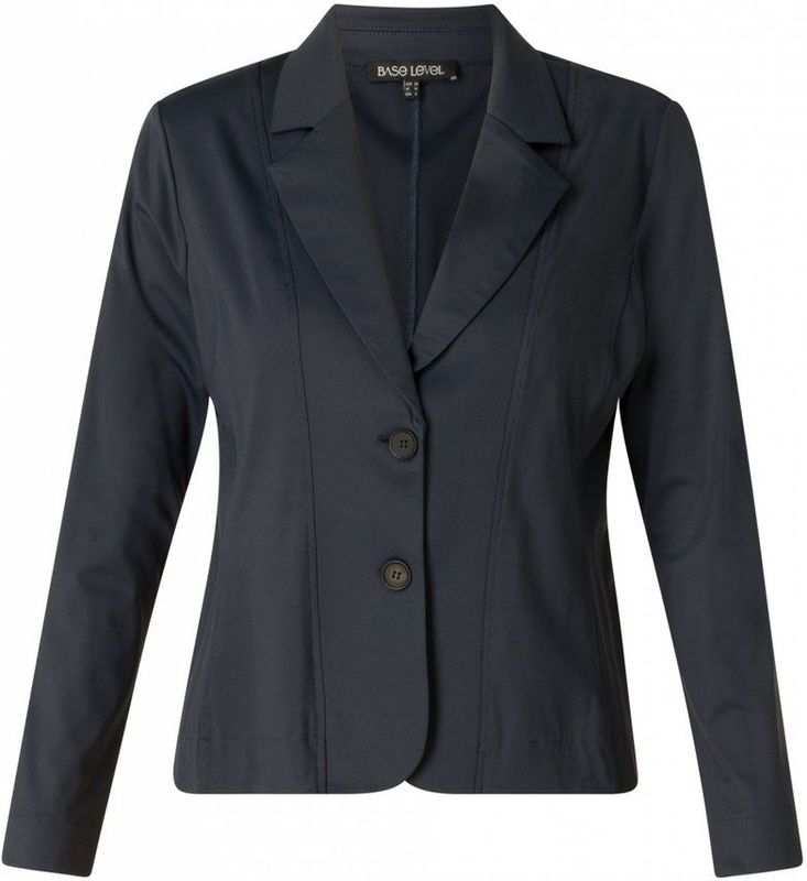 Base Level - Blazer - Zwart - Travelstof - Lange Mouwen