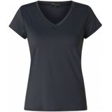 BASE LEVEL CURVY Lilly T-shirt - Donkerblauw