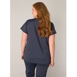 BASE LEVEL CURVY Lilly T-shirt - Donkerblauw