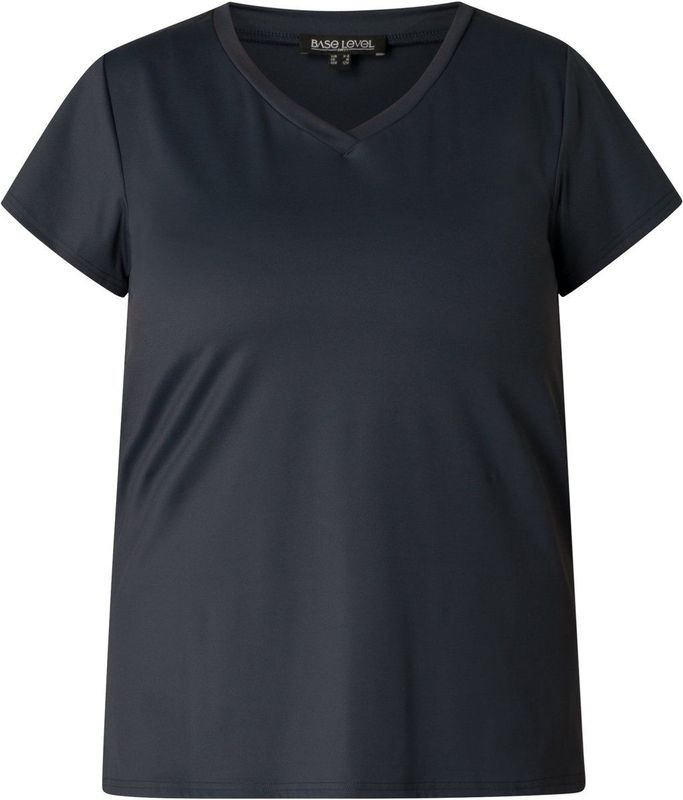 BASE LEVEL CURVY Lilly T-shirt - Donkerblauw