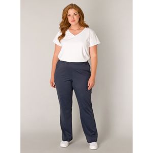 Base Level Curvy Lori broek blauw (Maat: 48) - Effen