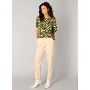 YEST Gul Essential Tops - Dark Olive/Beige - maat 38