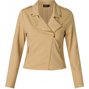 Yesta - Damesjas - Beige - Tussenjas - Lange Mouwen - Comfortabele Pasvorm