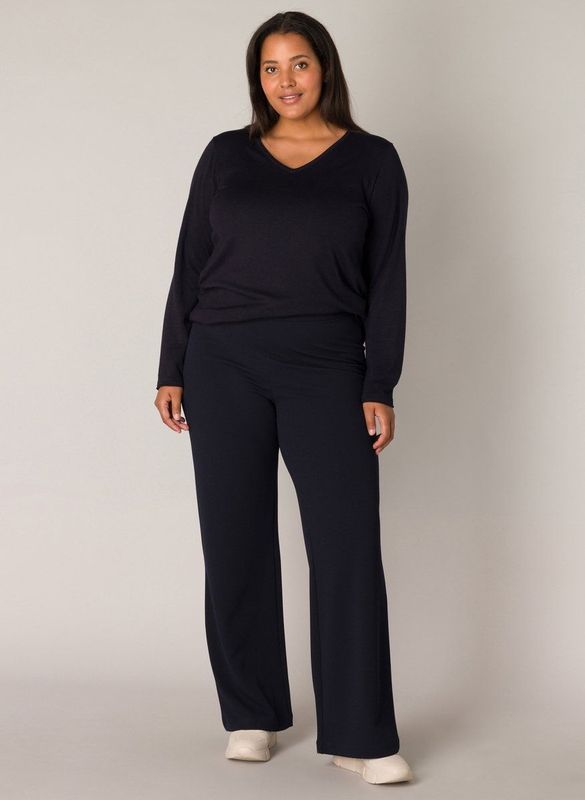 Base Level - Curvy Tregging - Donkerblauw - Elastische Taille