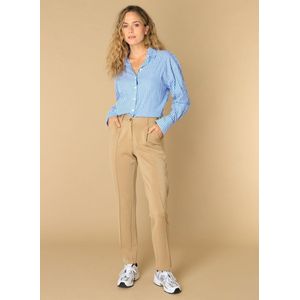 Ivy Beau - Eliora - Blouse - Blauw - 100% Katoen - Lange Mouwen - Streep Patroon