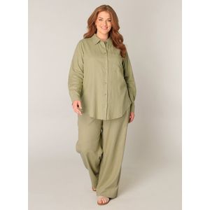 Soft Army - Blouse - Linnen - Knoopsluiting - Borstzak