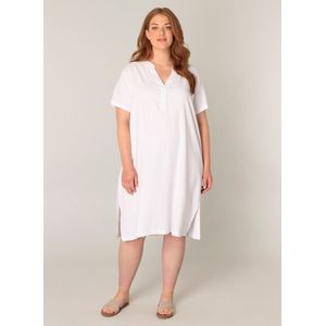 Tuniekjurk - Natural White - Linnen/Viscose - Korte Mouwen