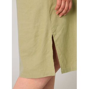 Tuniekjurk - Soft Army - Linnen/Viscose - Serafino Hals - Korte Mouwen