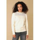 IVY BEAU - Rose Tops - Cream - Trui - Viscoseblend - Turtle Hals