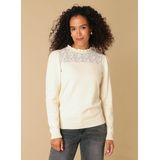 IVY BEAU - Rose Tops - Cream - Trui - Viscoseblend - Turtle Hals