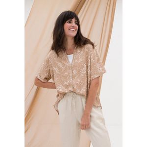 Yest - Linnen Wide Leg - Broek - Zand - Normale Taille