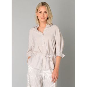 Yest - Blouse - Lichtgrijs - Driekwart Mouwen - Knoopsluiting