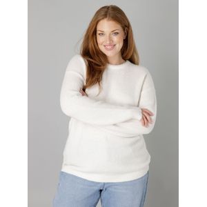 Base Level - Yanara - Gebreide Trui - Ecru - Lange Mouwen