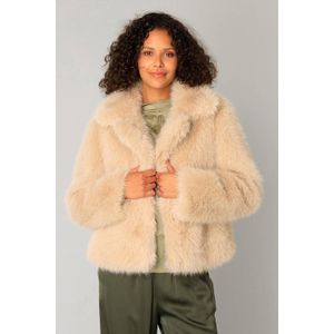 Yest - Faux Fur Jas - Beige - Dames - Lange Mouwen