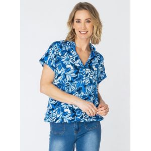 ES&SY Nisa Blouses - Blue/Multi-Colour - maat 36