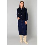 YEST - Barbara Bottoms - Donkerblauwe Denim Rok - Slim Fit