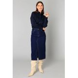 YEST - Barbara Bottoms - Donkerblauwe Denim Rok - Slim Fit