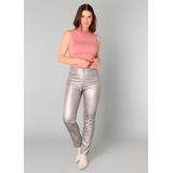 YEST - Essential Bottoms - Zilverkleurige Broek - Straight Fit