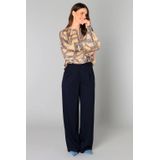 Yest - Top - Beige - Lange Mouwen - Ronde Hals met Knoopsluiting