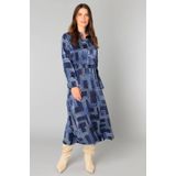 YEST - Blanca - A-lijn Jurk - Dark Navy/French Blu