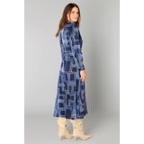 YEST - Blanca - A-lijn Jurk - Dark Navy/French Blu
