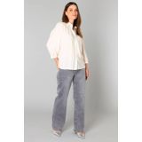 Yest - Blouse - Ecru - Driekwart Pofmouwen - Knoopsluiting