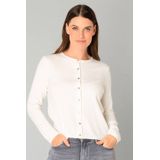 Yest - Cardigan - Ecru - Fijn Gebreid