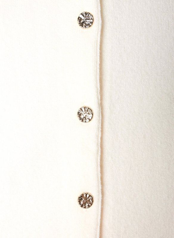 Yest - Cardigan - Ecru - Fijn Gebreid