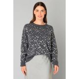 YEST - Braelyn - Pailletten Tops - Donkergrijs/Melange