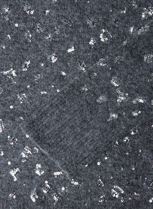 YEST - Braelyn - Pailletten Tops - Donkergrijs/Melange