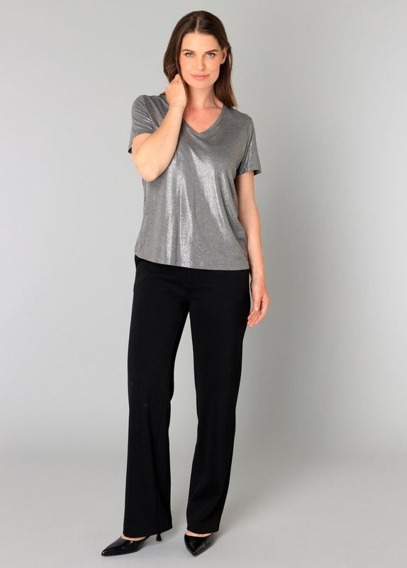 YEST - Genelia Essential Tops - Zilver - T-shirt
