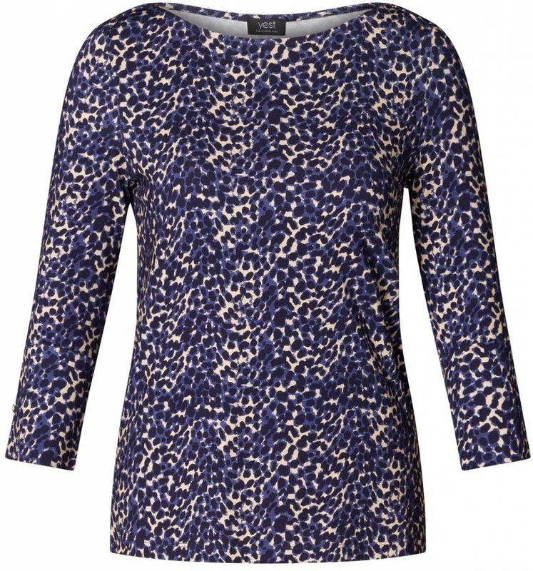 YEST - Bryn Tops - Donkerblauw/Multi Kleur - T-shirt