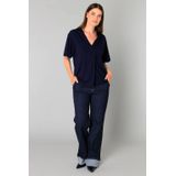 Yest - Top - Donkerblauw - Korte Mouwen - V-hals