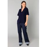 Yest - Top - Donkerblauw - Korte Mouwen - V-hals