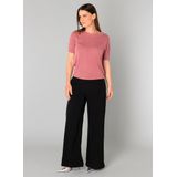 YEST - Burgunda Bottoms - Pantalon - Zwart