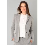 Yest - Getailleerde Blazer - Grijs Melange