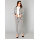 Yest - Getailleerde Blazer - Grijs Melange