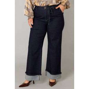 Yest - Curve - High Waist Wide Leg Jeans - Donkerblauw Denim