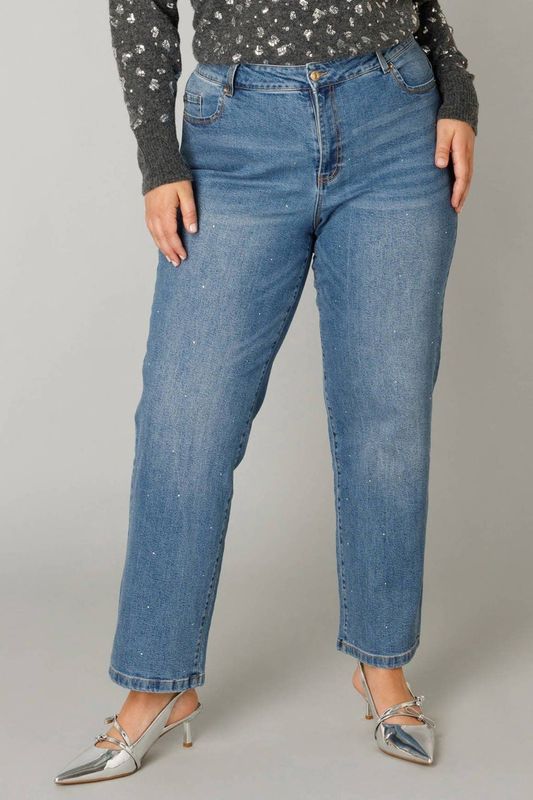 Yest - Curve - Jeans - Medium Blue Denim - Rechte Pijp