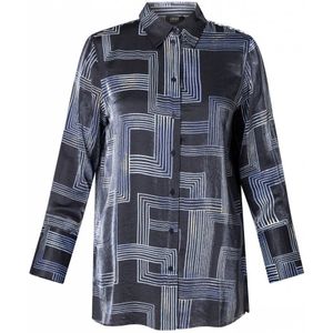 YEST CURVE Fiora Tops - Dark Navy/French Blu - maat X-0(44)