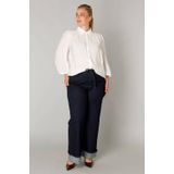 Yest Curve - Blouse - Ecru - Driekwart Mouwen - Knoopsluiting