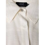 Yest Curve - Blouse - Ecru - Driekwart Mouwen - Knoopsluiting