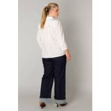 Yest Curve - Blouse - Ecru - Driekwart Mouwen - Knoopsluiting