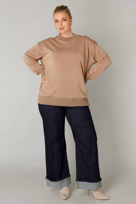 YEST Nele Essential Tops - Cashew Brown - maat 34