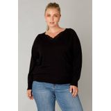 Yest Curve - Pullover - Zwart - Fijn Gebreid