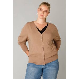 Yest Curve - Vest - Beige - Fijn Gebreid