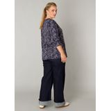 Yest Curve - Top - Donkerblauw - Lange Mouwen - Ronde Hals