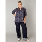 Yest Curve - Top - Donkerblauw - Lange Mouwen - Ronde Hals